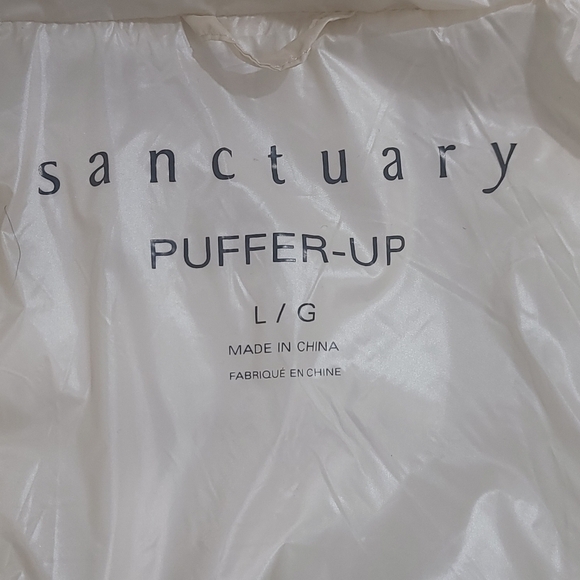 Sanctuary Puffer-Up Premium Down Filled Recycled Fabric Jacket Women's Size Lg - Picture 13 of 16